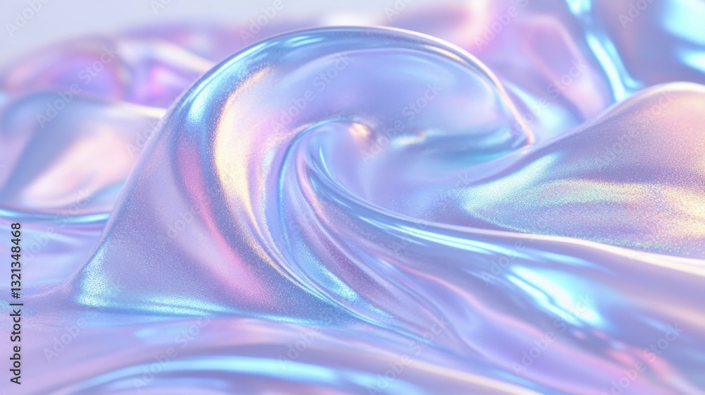 Aufkleber iridescent silk fabric creating a mesmerizing wave pattern