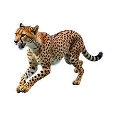 leopard in front of white background