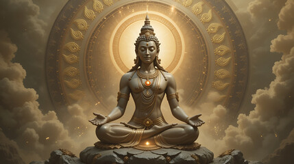 Fototapeta premium Meditative Shiva