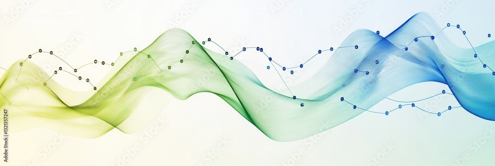 Poster dynamic background featuring trend lines and data grid representing political and economic analysis
