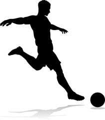 Soccer Football Player Male Silhouette Man