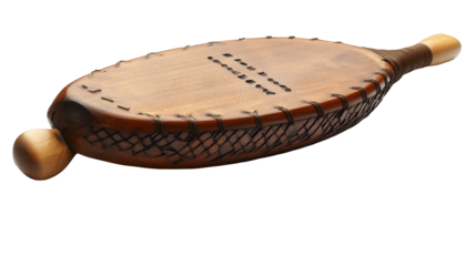 Dragon Boat Festival drum and paddle used in race, PNG file isolated on white