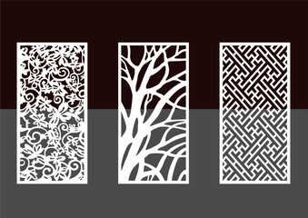  Kitchen and Hall Jali geometric CNC jaali pattern for laser cutting and interior designing vector graphics