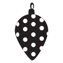 christmas ball pattern silhouette
