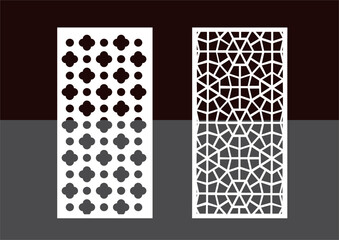  Kitchen and Hall Jali geometric CNC jaali pattern for laser cutting and interior designing vector graphics