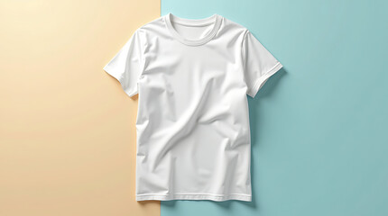 Eye-catching T-shirt mockup images, minimalist background, creative and fresh design