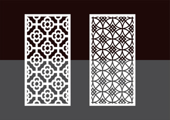  Kitchen and Hall Jali geometric CNC jaali pattern for laser cutting and interior designing vector graphics