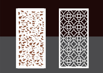  Kitchen and Hall Jali geometric CNC jaali pattern for laser cutting and interior designing vector graphics