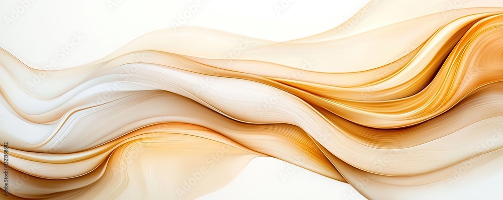 Aufkleber abstract art background concept. abstract waves in warm tones create a serene and modern visual expe