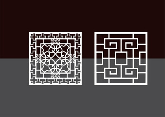  Kitchen and Hall Jali geometric CNC jaali pattern for laser cutting and interior designing vector graphics