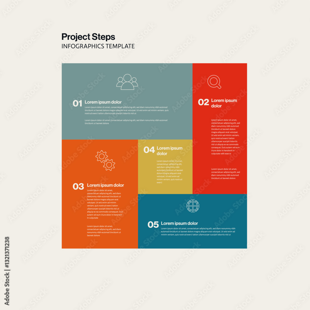 Poster business project overview infographics vector template. presentation and report layout. colorful ban