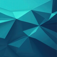 Obraz premium Teal geometric abstract background, low-poly design, website header