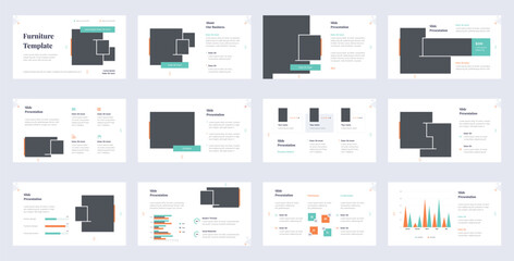 Powerpoint presentation templates set, Business presentation usable for keynote presentation vector background, Brochure, Web, Flyer, Banner, Google slides, Annual report, Infographic, Social media.