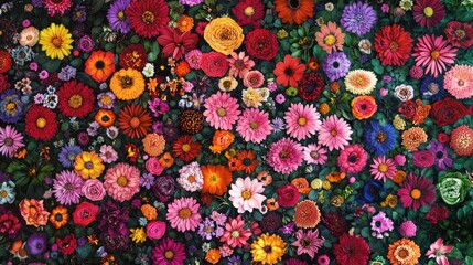 1. "Beautiful Nature Landscape: Colorful Flowers Blooming in the Garden."