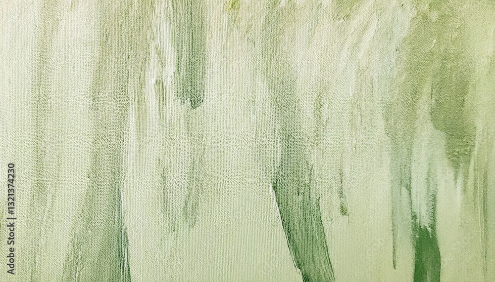 Poster textured green abstract painted canvas with soft brush strokes and subtle gradient for background, d