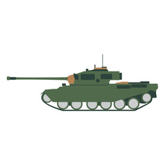 Fototapeta premium Armored Warfare: A powerful, modern tank, in a flat vector style, stands ready. Symbolizing military might, precision, and the strength of armored warfare. 