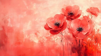 red poppy flowers