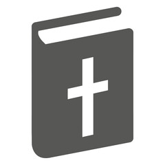 Fototapeta premium Sacred Text: A close-up shot of a holy book, a beacon of faith, with a striking cross emblem etched into the cover.
