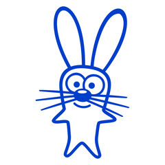 Bunny Rabbit Bunny Cartoon Small Animal Cute Smile Design Lover Art Vector Illustration Card T-Shirt Poster Sticker Graphic Print Decorative Drawing Isolated Logo Decoration Symbol Creative Cool Style