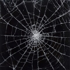 Shattered broken glass pieces scattered on a surface creating a dramatic visual impact