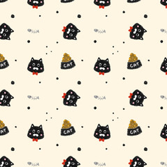 seamless pattern with cats