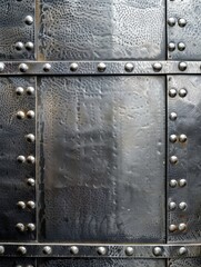 Textured steel surface with rivets and patterns