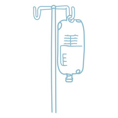 Medical Infusion: A stark illustration of a medical intravenous drip system, conveying a sense of modern healthcare, treatment, and hospital.