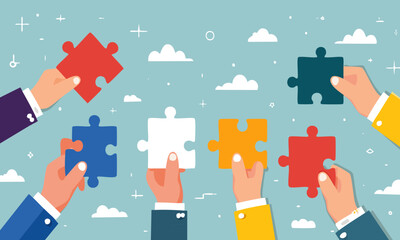 hand holding puzzle