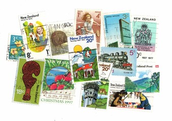 Vintage postage stamps from South Africa.