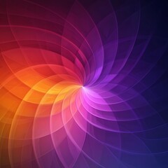 Abstract swirling flower design with vibrant colors.