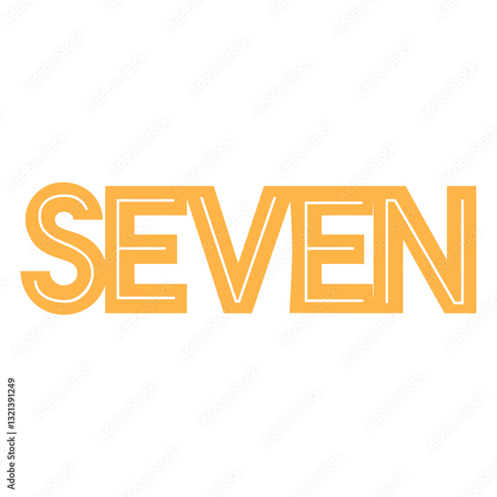 Poster number seven text: a simple image featuring the number seven boldly displayed, ideal for adding a cl