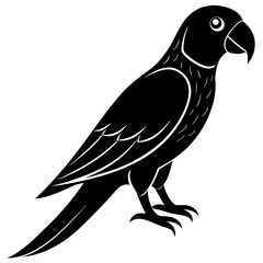Fototapeta premium parrot silhouette vector icon white background