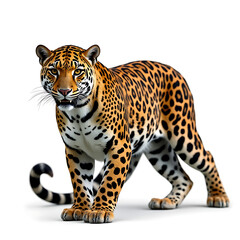Obraz premium Tiger White background Isolate full body