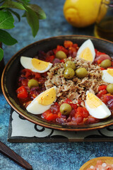 A traditional dish of Tunisian cuisine - Mechouia salad