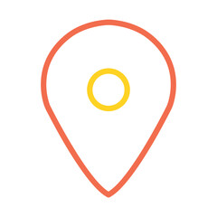 Location Marker: A simple, yet elegant, location marker icon, rendered in a clean, minimalist style, suitable for a wide range of design applications.