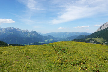 Obraz premium The view from the top of Hoher Sarstein mountain, Upper Austria region