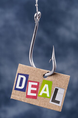 DEAL on fishing hook suggests offer that sounds tempting but may not be legitimate