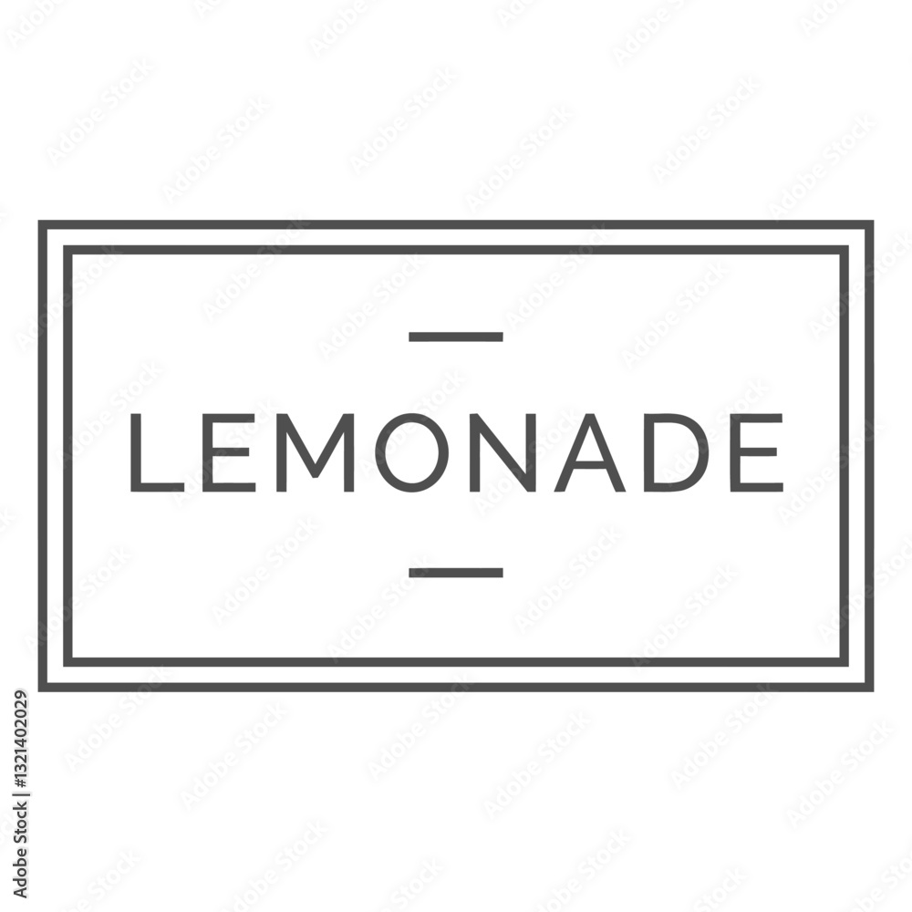 Aufkleber refreshing lemonade: simple yet elegant, this graphic art features the word lemonade in a stylish fo