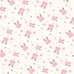 seamless pattern with rabbit