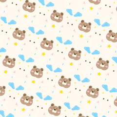 seamless pattern with teddy bears
