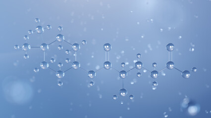 neboglamine molecular structure, 3d model molecule, positive allosteric modulator structural chemical formula view from a microscope