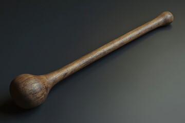 A baseball bat and ball on a table, perfect for sports-themed illustrations or designs