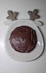 Chocolate cake with chocolate cream