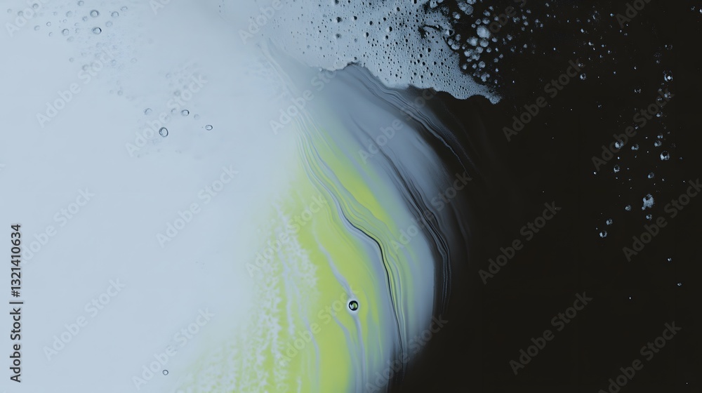 Aufkleber abstract composition featuring layered flowing colors and multiple air bubbles