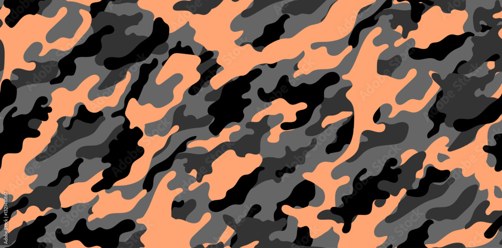 Aufkleber tangerine camouflage military pattern. vector camouflage pattern for army. seamless pattern for text
