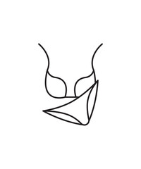 bra panty icon, vector best line icon.
