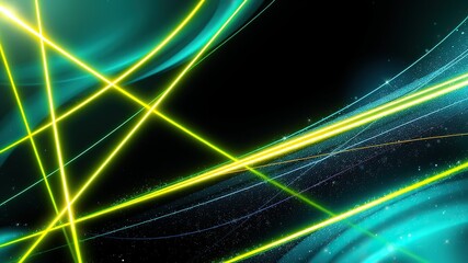 Black dark blue green emerald petrol teal lime yellow white abstract background. Color gradient ombre blend. Line stripe. Bright light flash glow glitter neon metallic. Noise grain mesh. Christmas