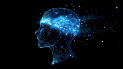 Futuristic digital concept of artificial intelligence