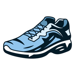 Sneaker: An artistic illustration of a modern sneaker, featuring sleek lines and a vibrant color palette