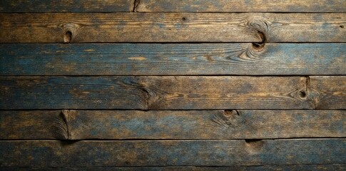 Fototapeta premium Distressed wooden table on a worn wavy surface, decay, wood grunge, natural